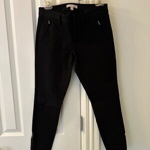 Banana Republic Sloan 2p black pant with zipper detail